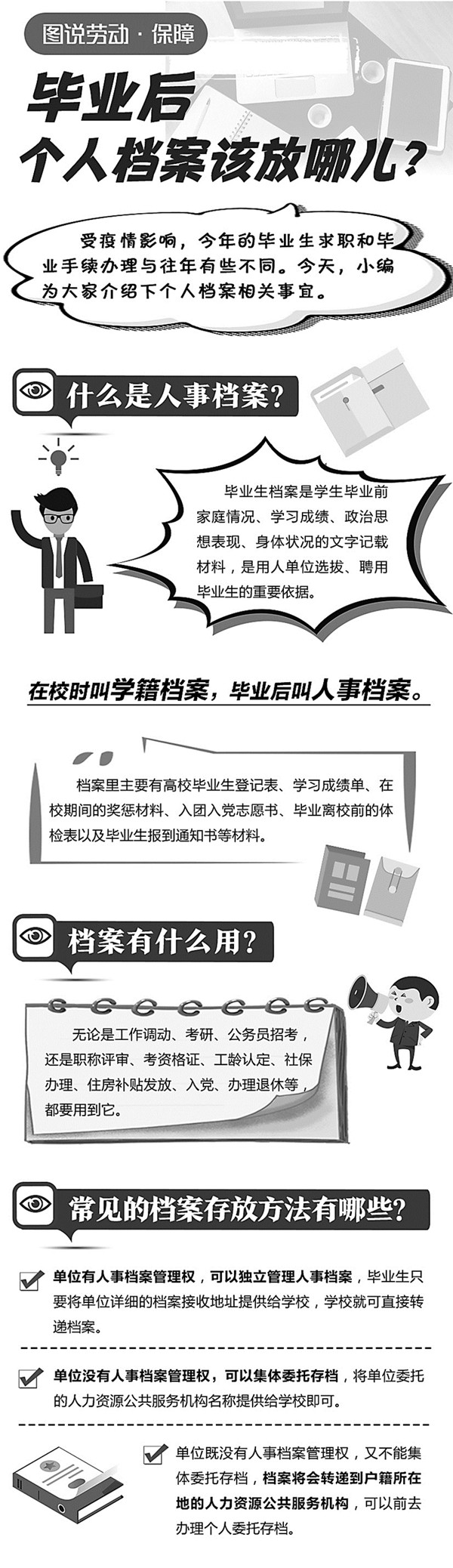 畢業(yè)后個(gè)人檔案該放哪兒？