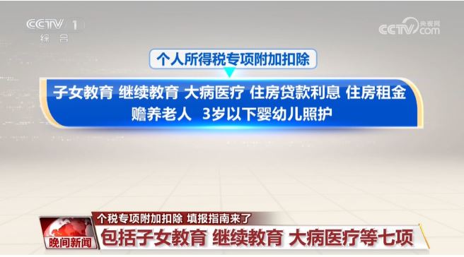 個(gè)稅專(zhuān)項(xiàng)附加扣除 填報(bào)指南來(lái)了