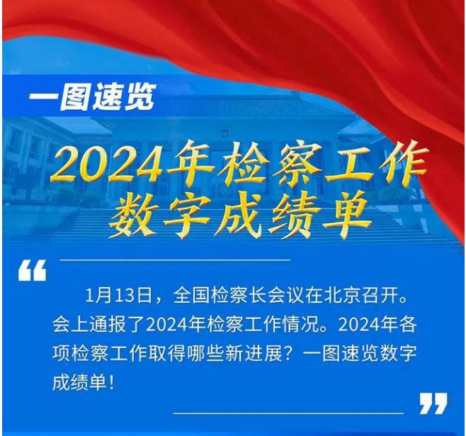 一圖速覽！2024年檢察工作數(shù)字成績單
