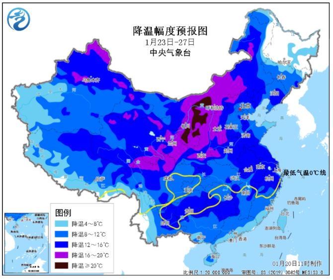 今年首場寒潮即將來襲，雨雪范圍或波及全國→